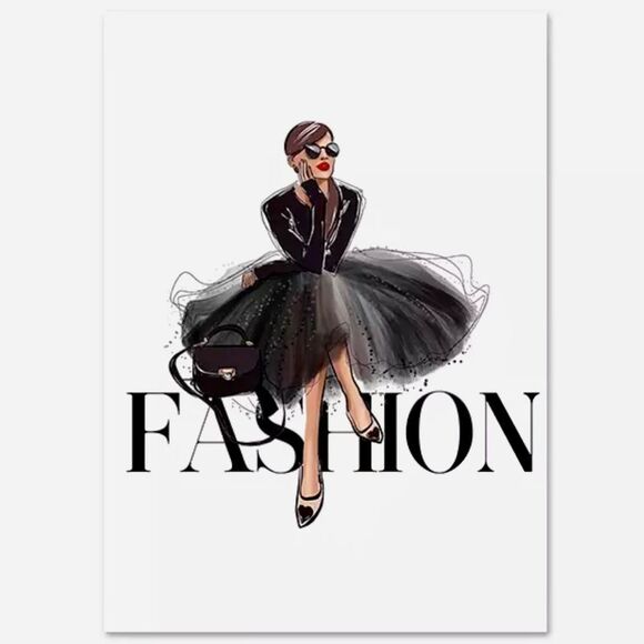 SET 3 COCO CHANEL Fashion Couture Prints collection perfum STILETTO B&W Wall Art - Picture 1 of 8